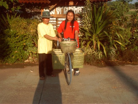 paniers de vélo fabriqués en bambou tressé de Phayao